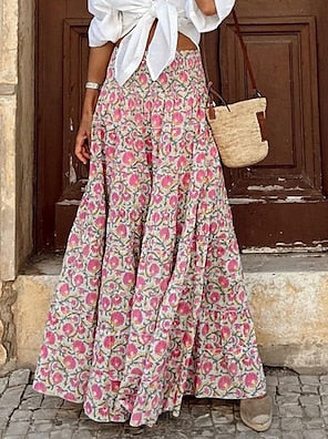 Boho Flowy long Skirt