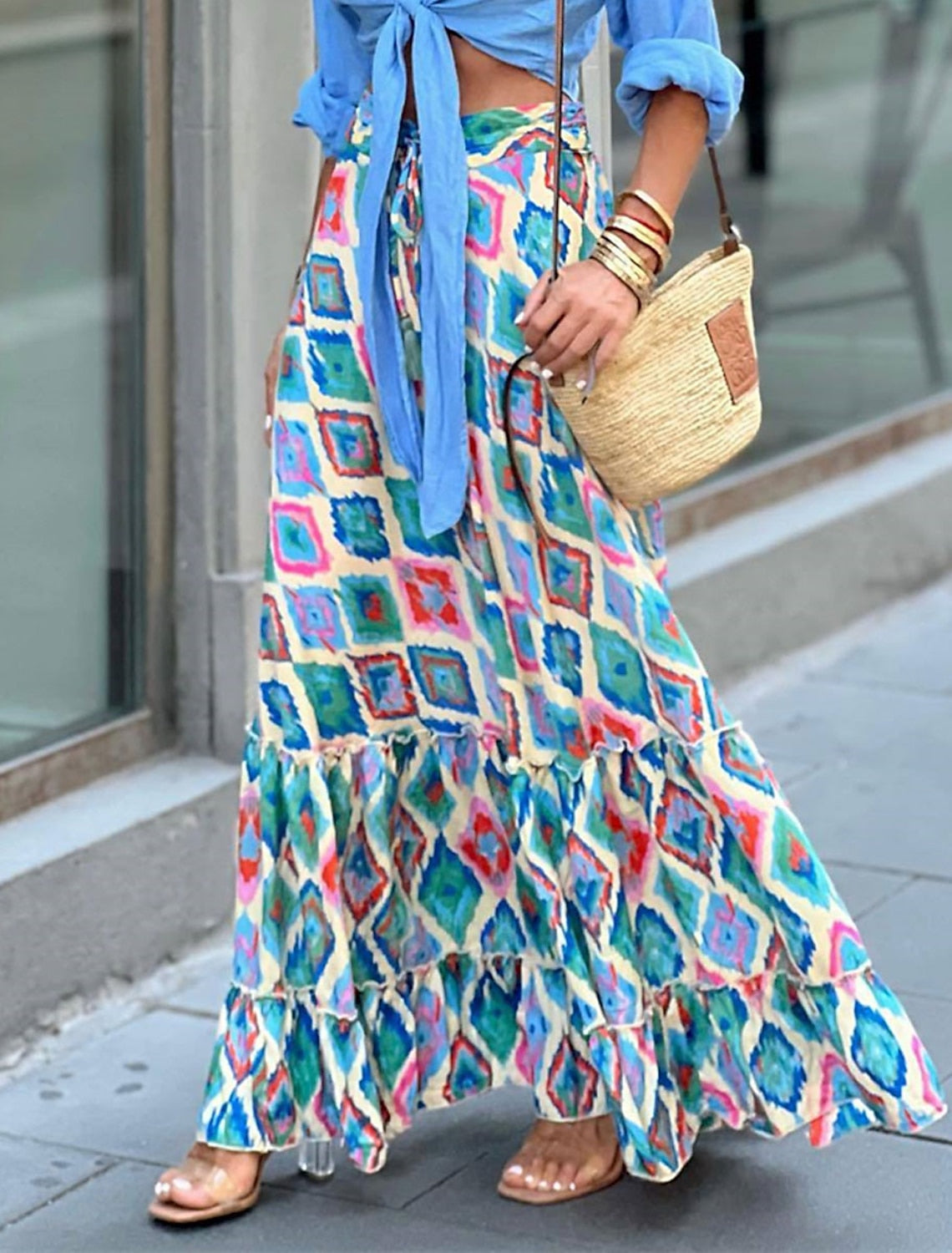 Boho Flowy long Skirt