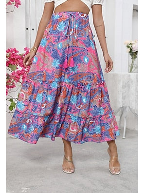 Boho Flowy long Skirt